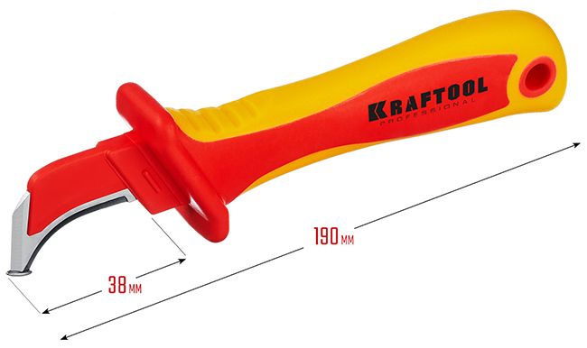 Нож электрика диэлектрический изогнутый KN-7 Kraftool 45400 - 