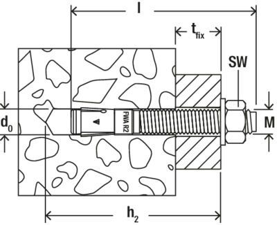 Анкер-клин Fischer CN FWA R2 - схема