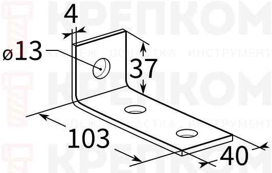 Соединительный уголок для профиля FUS Fischer FAF 3-схема