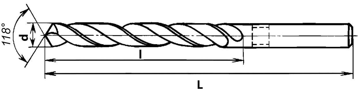 Схема свёрл по ГОСТ 10902-77 уменьшенная