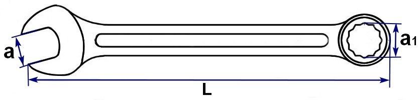 Набор ключей гаечных комбинированных 8-24 мм Hercules Professional Stayer - схема