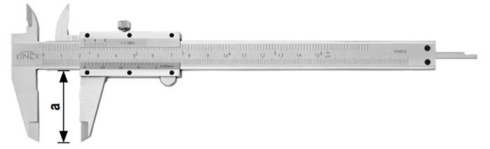 Штангенциркуль нониусный ШЦ-1 DIN 862 Kinex - чертеж