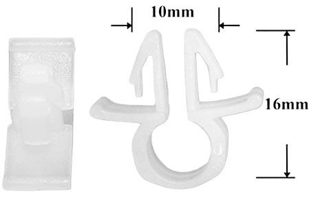 Клипса автомобильная для проводов и трубок AS-1437 - схема