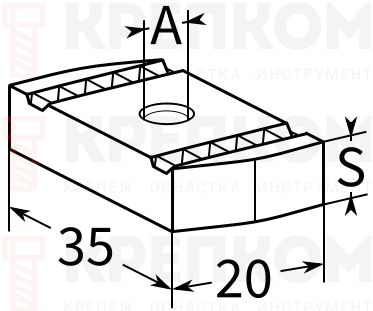 Гайка канальная для профиля FUS Fischer FSN -схема