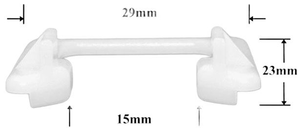Клипса автомобильная крепежная фигурная AS-1574 - размеры