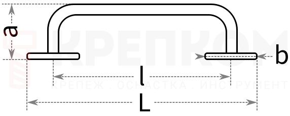 Ручка П-образная - схема, чертеж