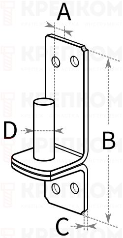 Ось петли Domax C - схема, чертеж