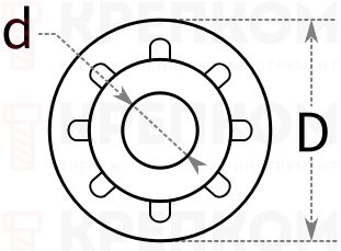 Подпятник с резьбой 10 мм R-12 ALBA Z-023 - схема, чертеж