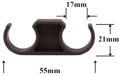 Клипса автомобильная для проводов и трубок AS-1025 - схема