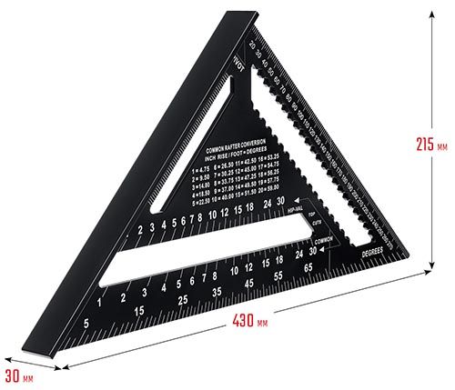 Угольник кровельный 305 мм 5-в-1 Professional Stayer 34306-30 - чертеж