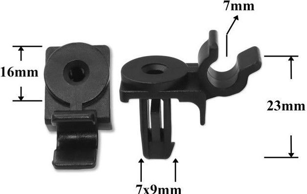 Клипса автомобильная для проводов и трубок AS-1057 - схема