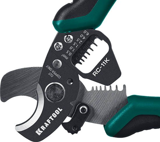 Кабелерез 3 в 1 RC-11 Professional Kraftool 22696-3 - рабочая часть