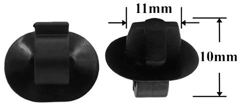 Клипса автомобильная для проводов и трубок AS-1331 - схема