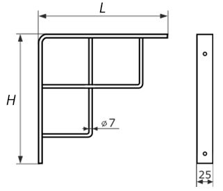 Кронштейн Домарт WINDOW - схема, чертеж