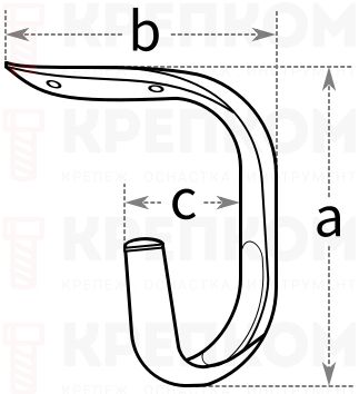 Крепление для велосипеда - схема, чертеж