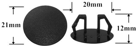 Автомобильная крепежная вставка-заглушка AS-1201 - схема