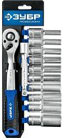 Изображение товара Набор удлиненных торцовых головок 1/2" ЗУБР ТБ-12У 27650-H12, 12 шт
