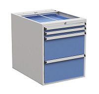 Тумба с выдвижными ящиками высота 660 мм, открывание 85% серия 55/66, Treston 61207121, синяя