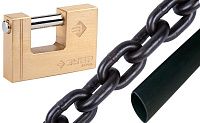 Комплект противоугонный: каленая цепь с замком