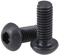 Винт с полукруглой головкой и внутренним шестигранником M6х45 ISO 7380, класс прочности 10.9, Reyher 073801000060045, сталь без покрытия