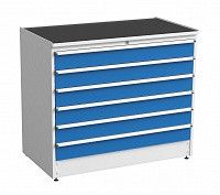 Тумба с выдвижными ящиками высота 1100 мм нагрузка на ящик 200 кг 130/110, Treston 61507034H