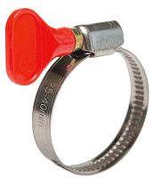 Изображение товара Хомут червячный c ключом 10-16/9, нержавеющая сталь W2