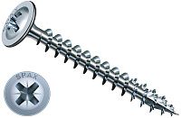 Изображение товара Саморез 4 х30 SPAX 0281010400302 с полной резьбой, прессшайбой и шлицем PZ, покрытие WIROX (2000 шт)