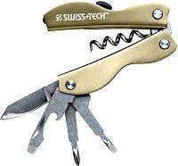 Карманный мультитул-брелок Swiss+Tech Vintage Corkscrew Tool 8-in-1 ST33310