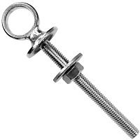 Рым-болт с основанием и удлинённой резьбой ART 814318, нержавеющая сталь А4