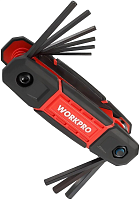 Изображение товара Набор складных шестигранных ключей SAE Workpro WP222029, 9 штук