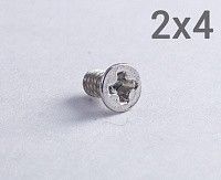 Шуруп 2х4 мм с потайной головкой и тупым концом, оцинкованная сталь