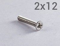 Шуруп 2х12 мм с потайной головкой и тупым концом, оцинкованная сталь