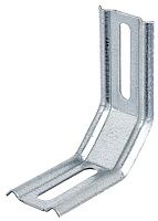 Уголок крепежный регулируемый 45° 50х30х50х32 мм Gah Alberts 341350, оцинкованная сталь, тисненый