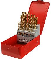 Набор сверл по металлу 1-13 мм HSSE-Co5 TiN 130° DIN 338 PRO H-Tools 215215TPRO, 25 шт