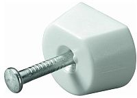 Полкодержатель с креплением на гвоздях Gah Alberts 953300, белый пластик, 20 шт