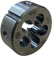 Плашка М16х2 мм 9ХС Волжский Инструмент 3704090, левая метрическая резьба Плашка М16х2 мм 9ХС Волжский Инструмент 3704090, левая метрическая резьба