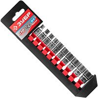 Изображение товара Набор торцовых головок 1/4" ЗУБР 27656-H10, 10 шт