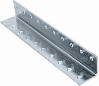 Уголок крепежный равносторонний 15х40х2 мм KUR, оцинкованная сталь, 200 шт