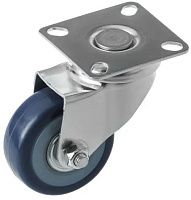 Колесо аппаратное поворотное 50 мм SCv 25, синяя резина