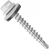 Саморез кровельный со сверлом 4,8х38 RAL 9001 кремово-белый