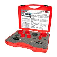 Набор коронок по дереву 22-64 мм, 2 адаптера Ruko 106305, 8 предметов