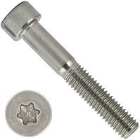 Винт (болт) с цилиндрической головкой и шлицем TORX М4х12 DIN 912 (ISO 4762), нержавеющая сталь А4