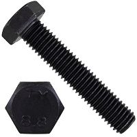 Болт шестигранный М4х25 DIN 933, класс прочности 8.8 Reyher 009338000040025, сталь без покрытия, 500 шт