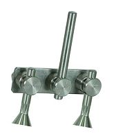 Клеммная плата для HVI проводника с тремя KS-клеммами Rd=6-10 мм, нержавеющая сталь