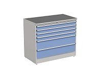 Тумба с выдвижными ящиками высота 1100 мм нагрузка на ящик 75 кг 130/110, Treston 61507045