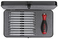 Рукоятка с насадками System 6 Wiha SoftFinish-Telescopic 284T 00623, 11 предметов
