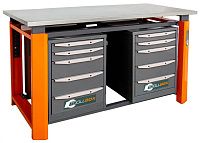 Верстак с двумя тумбами 1808х755х924 мм КМК ToollBox ТВР1800(ТВ5-ТВ5)