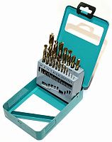 Изображение товара Набор сверл по металлу 1-10 мм (через 0,5 мм) FTools Н1905 титан, 19 штук