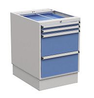 Тумба с выдвижными ящиками высота 800 мм, открывание 85% серия 55/66, Treston 61207221, синяя