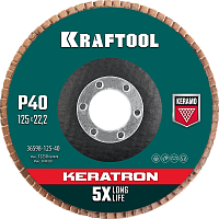 Круг лепестковый торцевой керамический по нержавеющей стали Keratron Kraftool